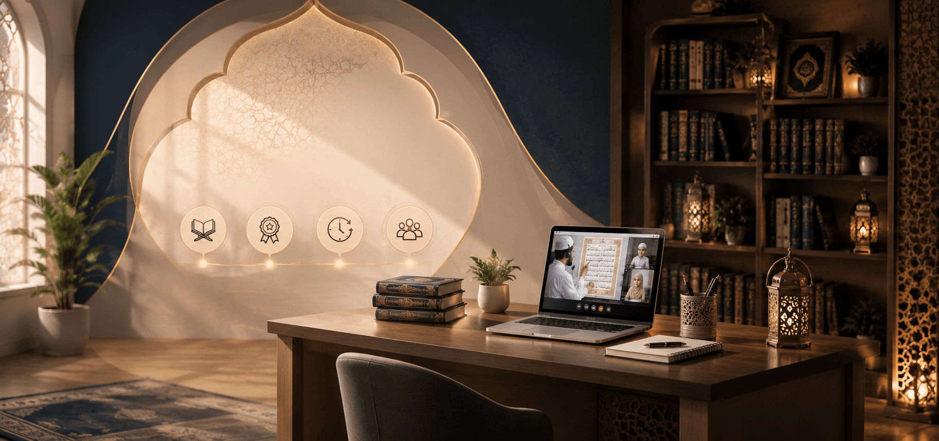 Open Quran on a study desk
